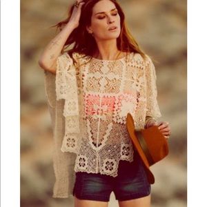 Free People Bad Romance‎ crocheted pullover
